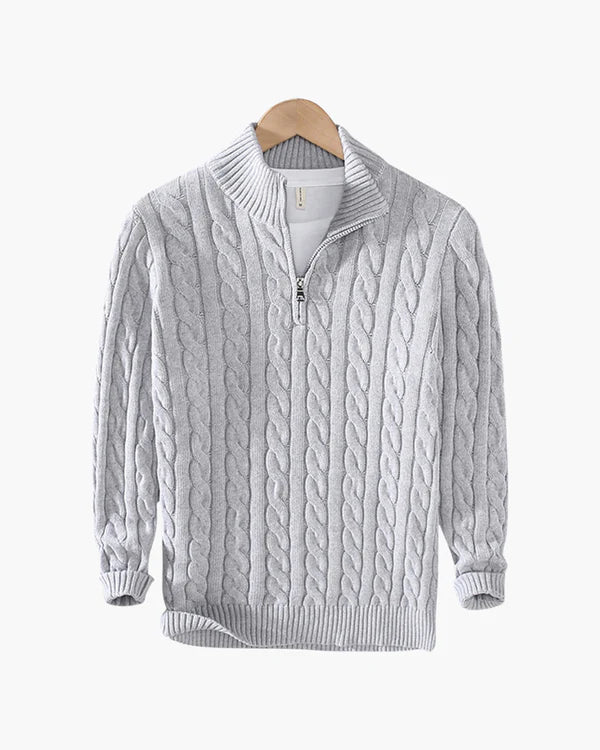 Signature Cashmere Half-Zip Sweater