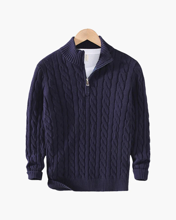 Signature Cashmere Half-Zip Sweater