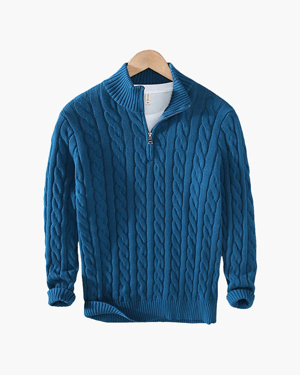 Signature Cashmere Half-Zip Sweater