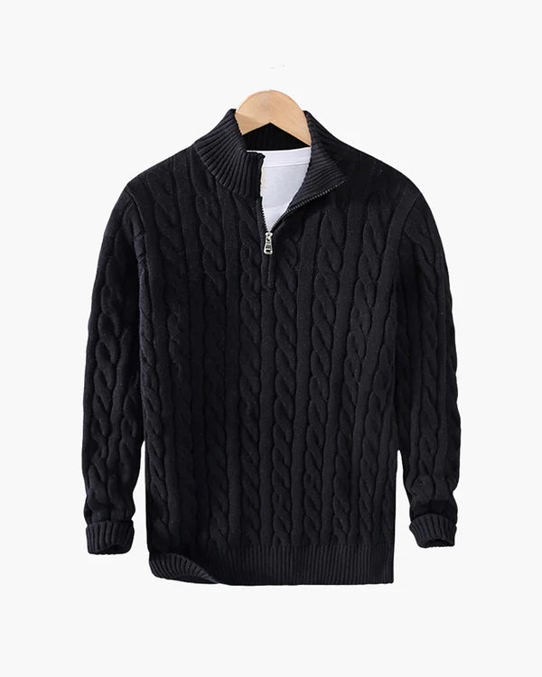 Signature Cashmere Half-Zip Sweater