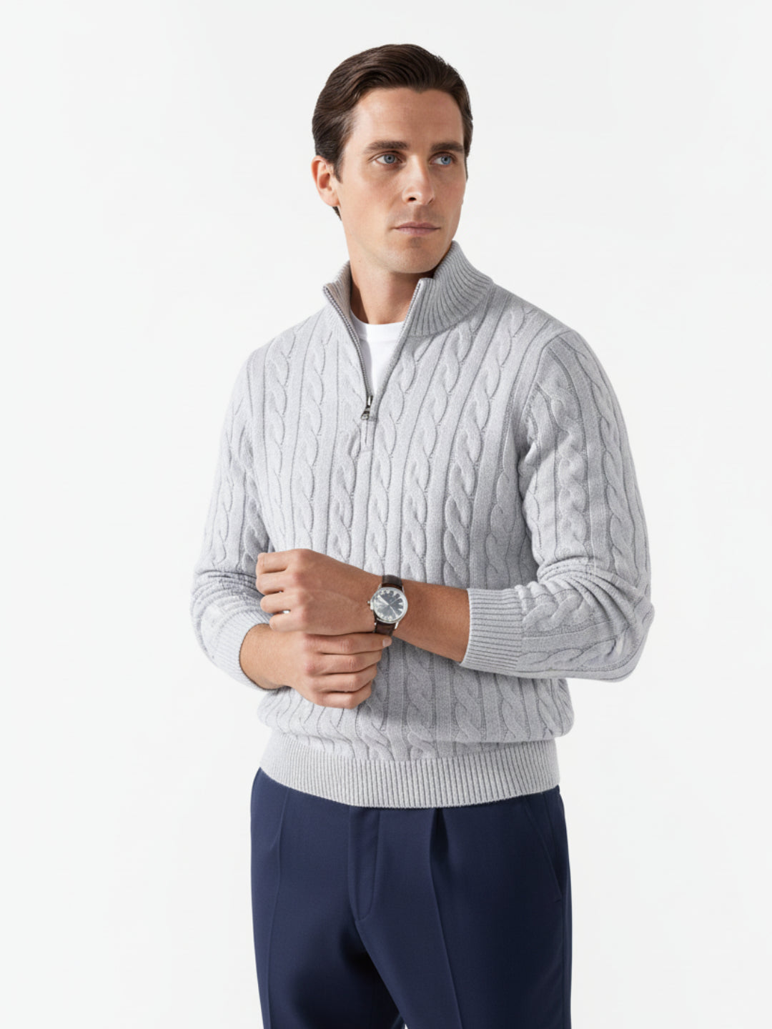 Signature Cashmere Half-Zip Sweater