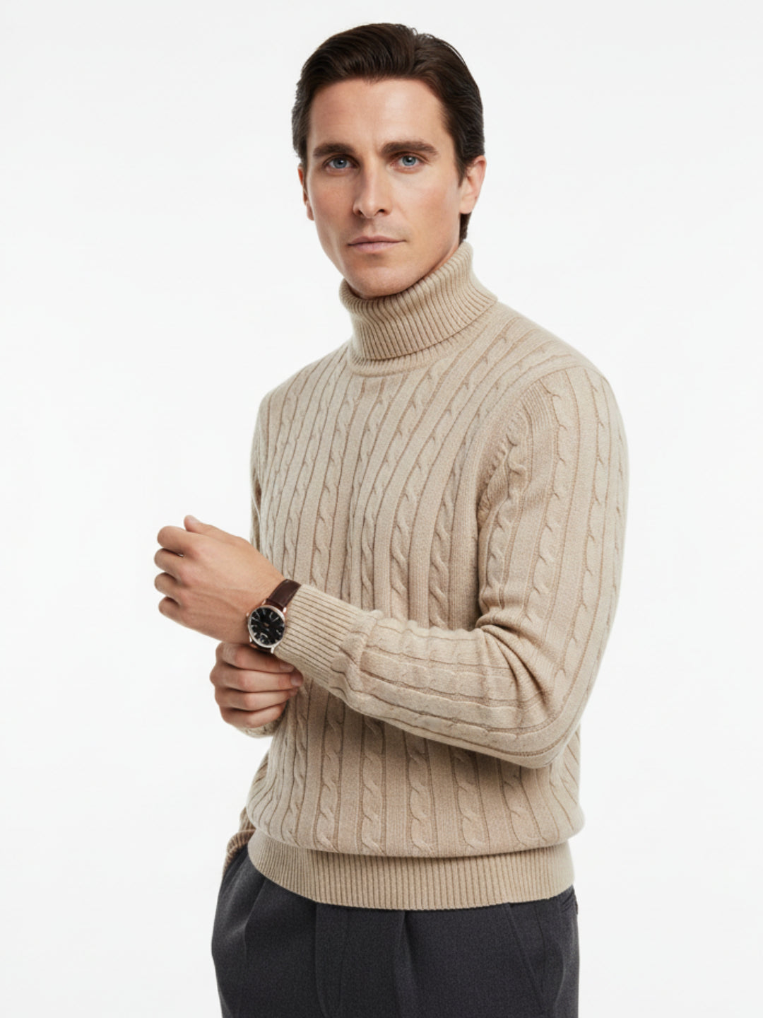 Men's Knit Turtleneck Sweater
