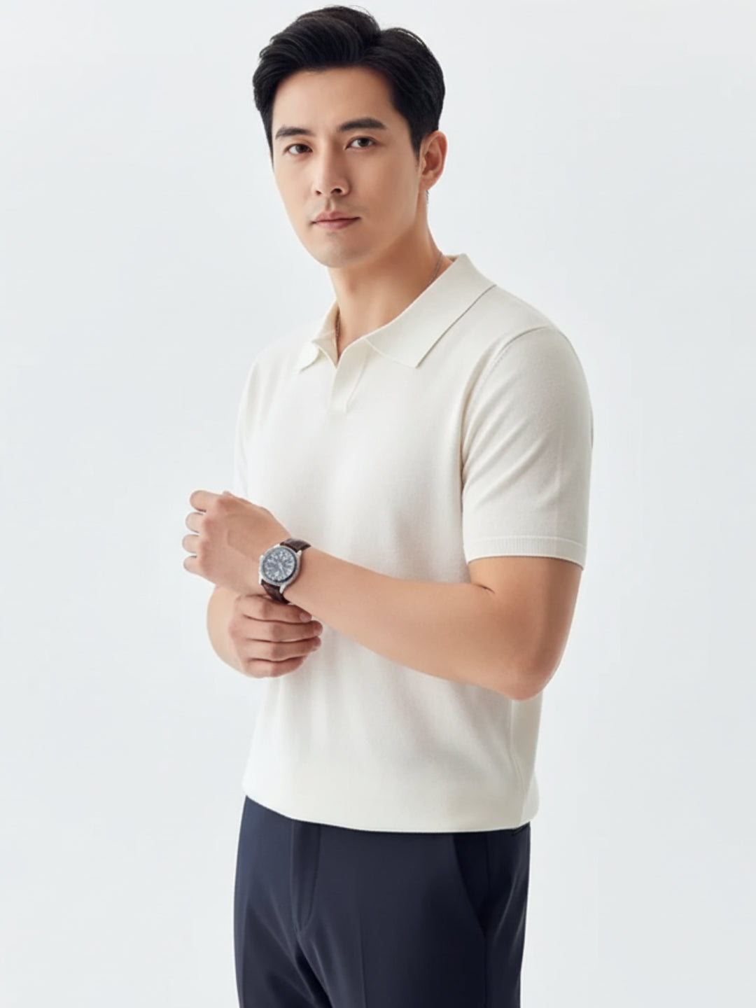 Men's Knit Polo Shirt