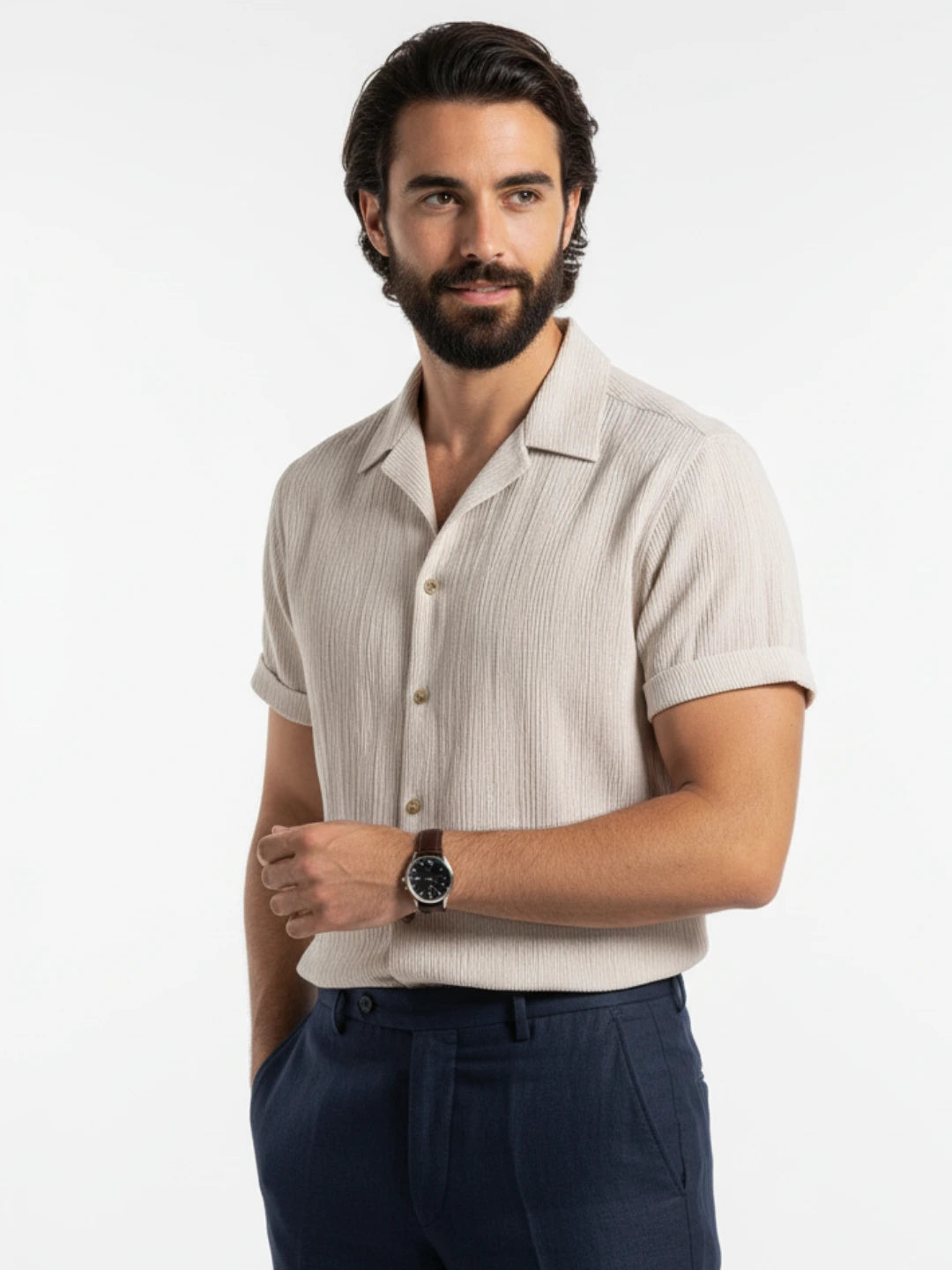Men's Linen Shirt Short Sleeve
