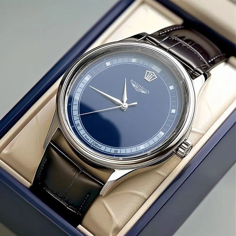 Luxury Business Men's Quartz Watch Handsome Wristwatch with Waterproof Leather Strap Top Brand New Model 2025 Quartz Watch