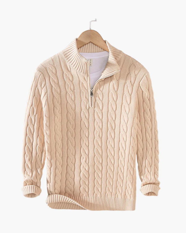Signature Cashmere Half-Zip Sweater