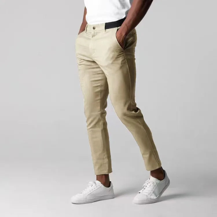 Autumn New Men's Casual Pants Waterproof Trousers Japanese Business Versatile Elasticity Waist High Guality Long Pant For Male