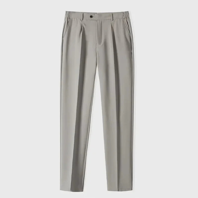 New Business Anti-Wrinkle Iron-Free Men's Casual Pants Loose Drapey Solid Color Straight Leg Spring Trendy Korean Style