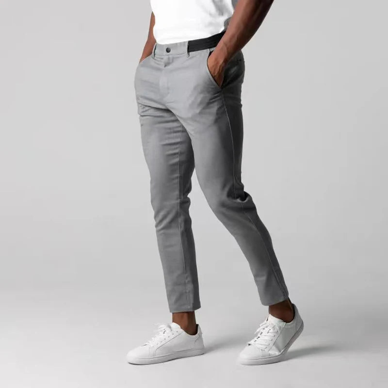 Autumn New Men's Casual Pants Waterproof Trousers Japanese Business Versatile Elasticity Waist High Guality Long Pant For Male