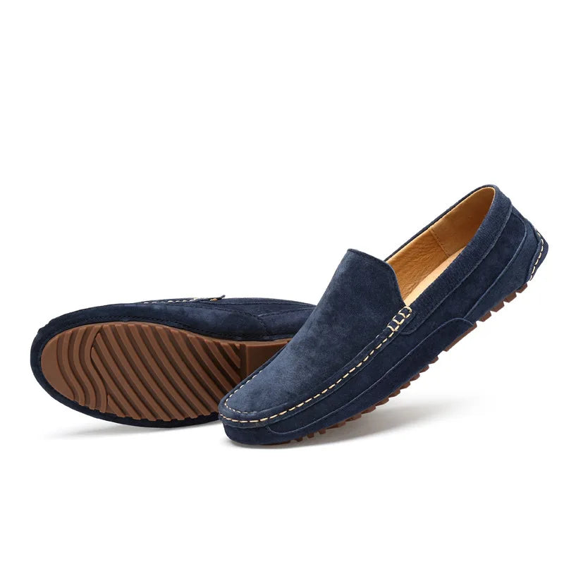 Suede Leather Man Loafers Luxury 2022 Casual Shoes For Men Boat Shoes Handmade Men Slipon Driving Shoes Male Moccasins Zapatos